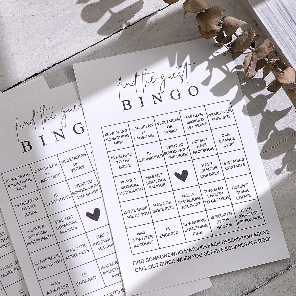 "Find Your Guest" Bingo