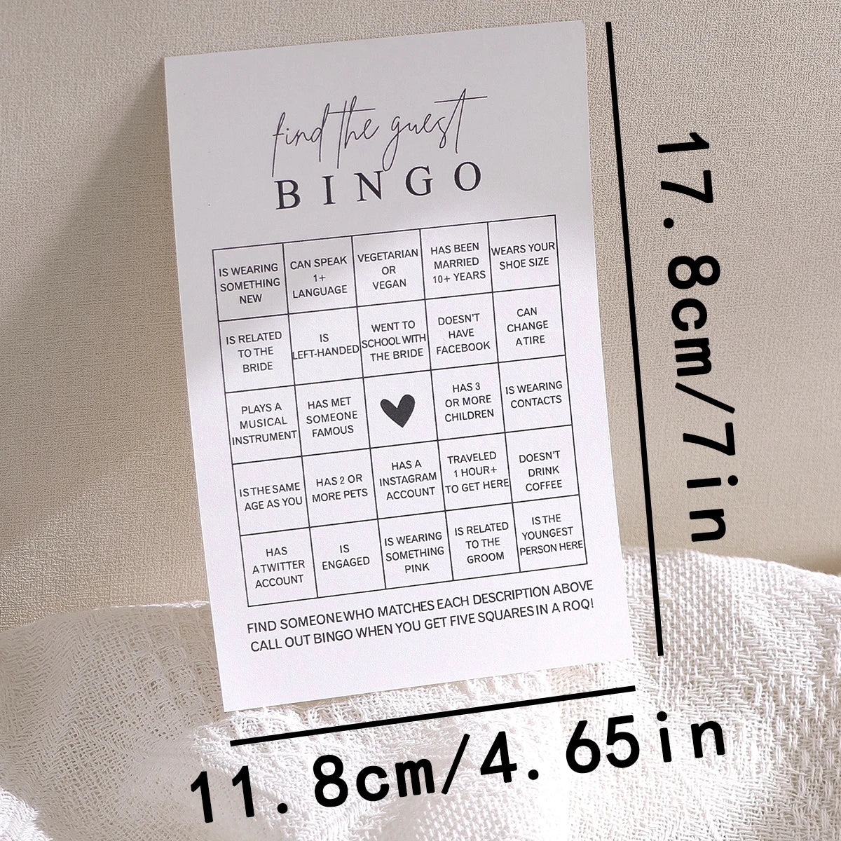 "Find Your Guest" Bingo